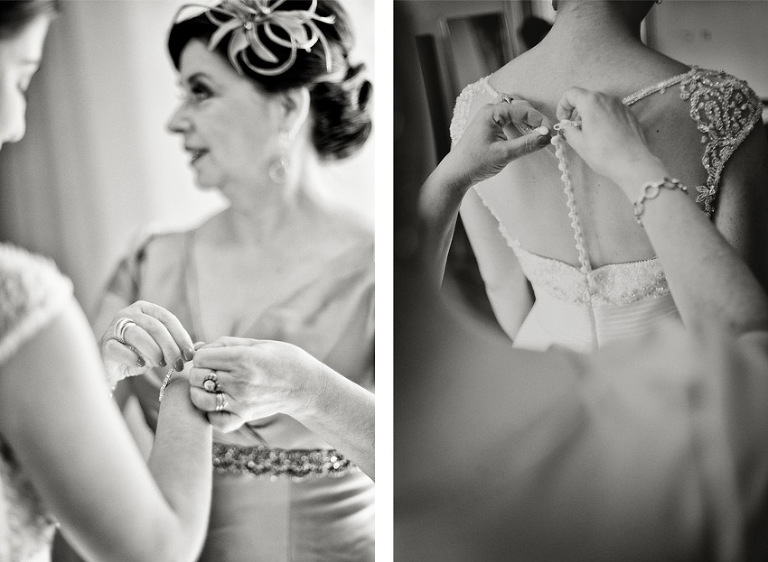 Bride Preparations Black and White mother tights dress