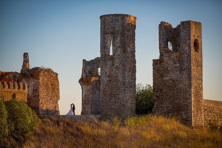 40 Foto de Sonho Casamento no Alentejo com fotos de noivos no Castelo ao por do Sol